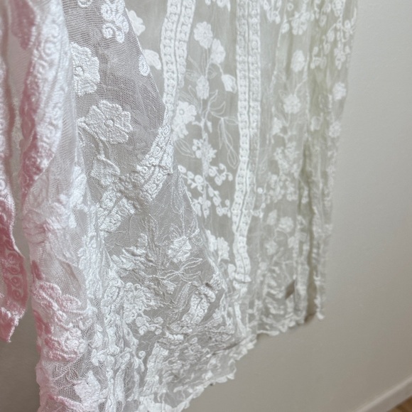 miami White Lace Kimono Cover-Up - Picture 5 of 7
